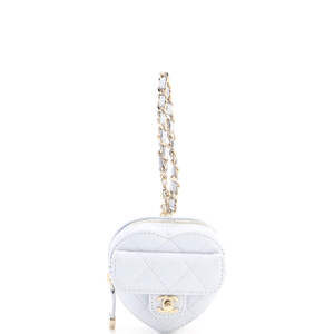 Chanel Heart Bag Charm Quilted Lambskin